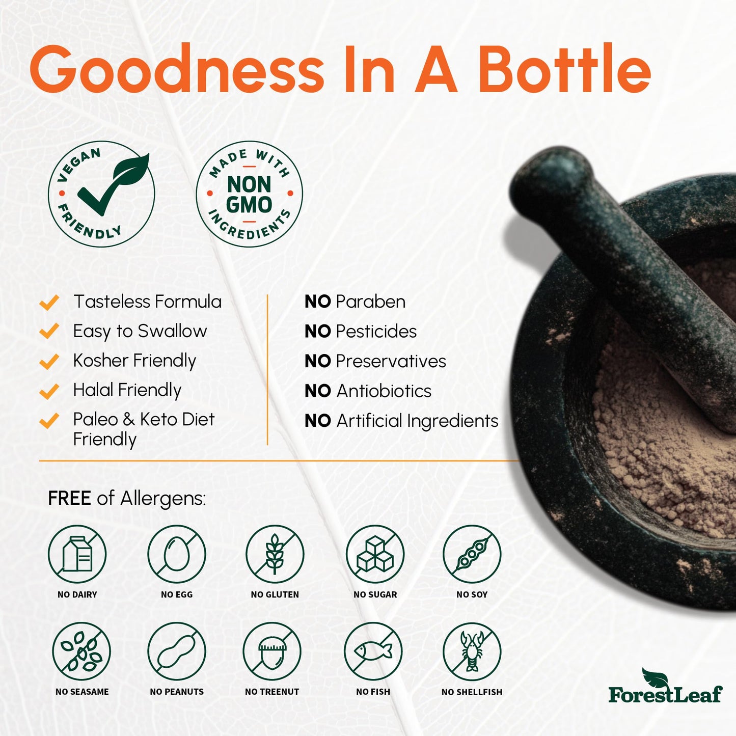 Pre-Order | Arrives in 5–10 Days – ForestLeaf Quercetin with Bromelain 1350mg - Blend with Vitamin C & Stinging Nettle Supplement, Quercetin 500mg Capsules, Non-GMO Gluten Free, Natural Immune & Respiratory Function, 90 Veggie Caps