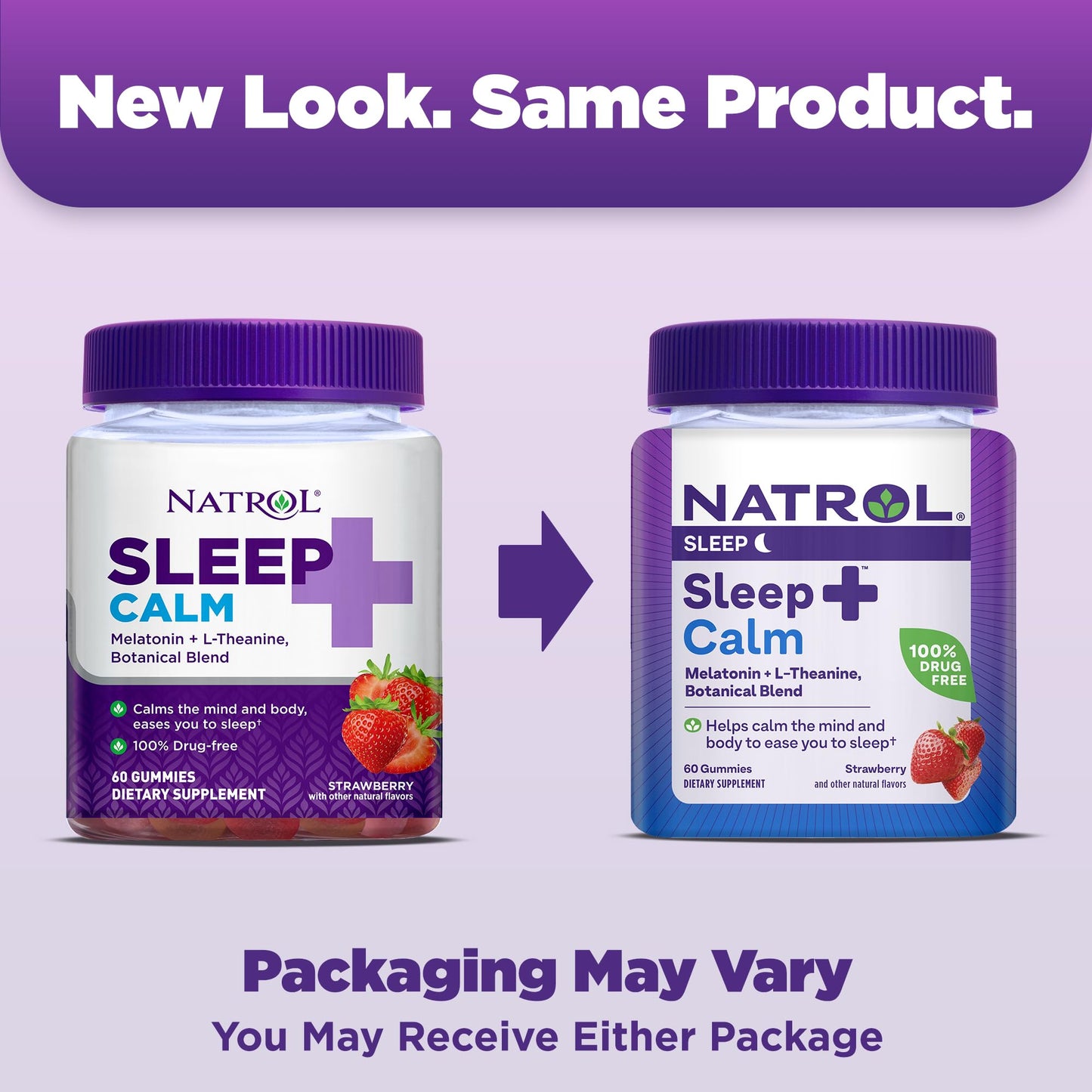 Pre-Order | Arrives in 5–10 Days – Natrol Sleep+ Calm Melatonin Gummies for Adults, Sleep Gummies, Strawberry Flavor, 60 Gummies, 30 Day Supply