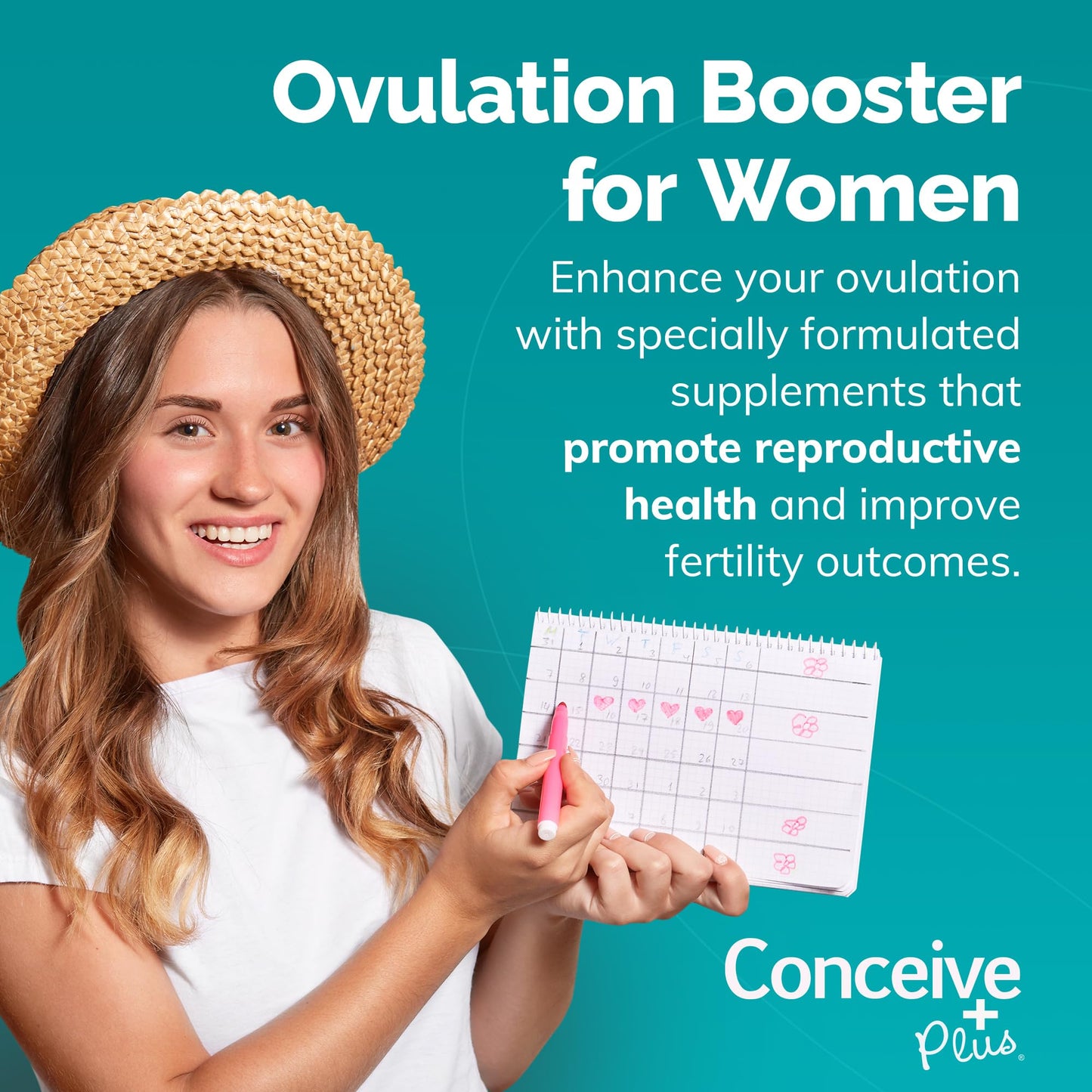 Pre-Order | Arrives in 5–10 Days – CONCEIVE PLUS Ovulation Support - Inositol Supplement | Myo-Inositol & D-Chiro Supplements | Hormone Balance for Women | COQ10, Folic Acid, Ginger | 30 Day Supply