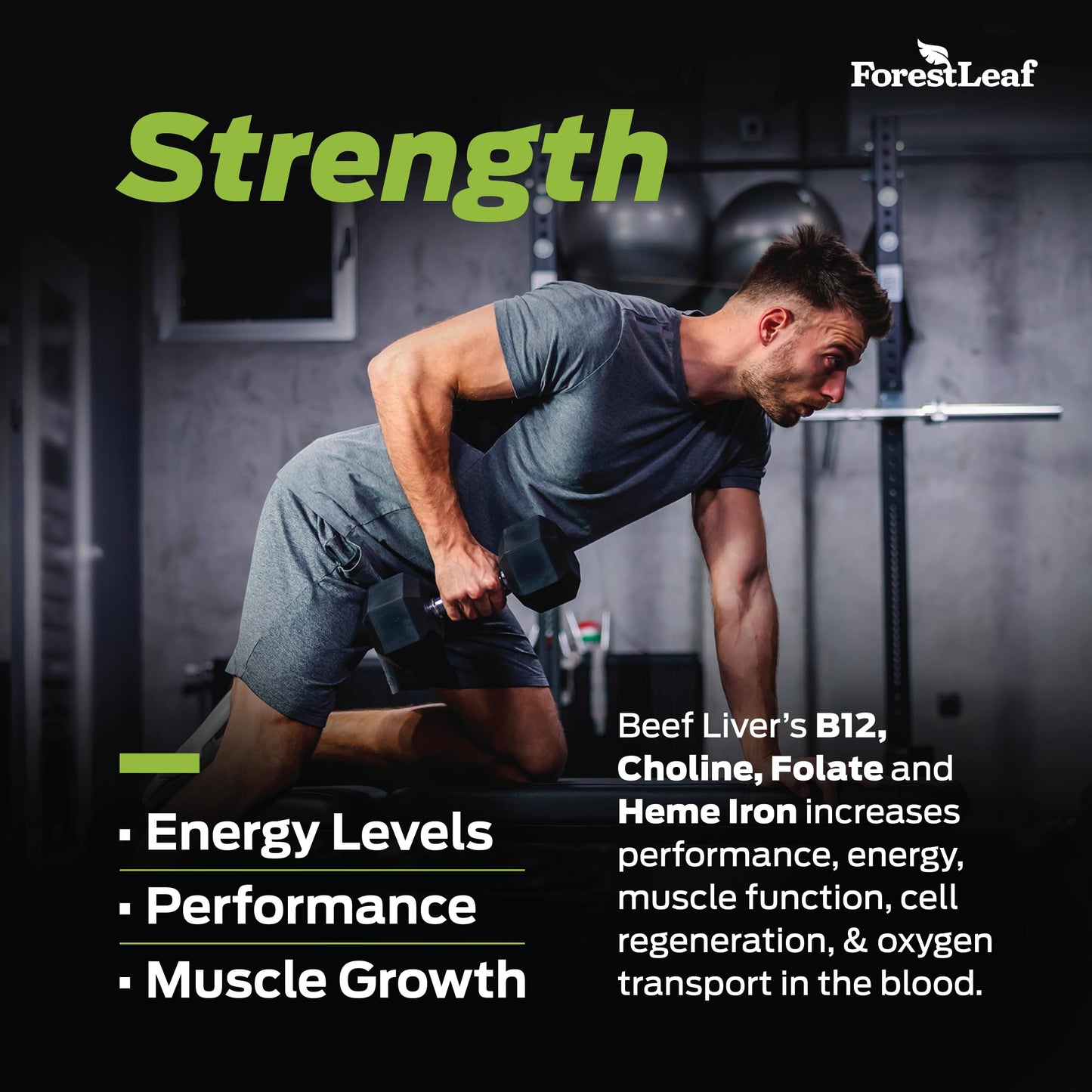 Pre-Order | Arrives in 5–10 Days – ForestLeaf Grass Fed Beef Liver Capsules, 3000mg Per Serving, Supports Full Immunity & Body Wellnes, Cleansing, Digestion, Natural Iron, Vitamin A and B12, Freeze Dried Beef Liver Supplement, 180 Caps