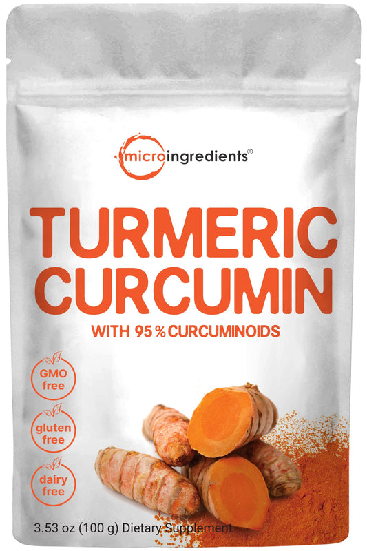 Pre-Order | Arrives in 5–10 Days – Turmeric Extract 95% Curcuminoids (Natural Turmeric Extract and Turmeric Supplements), 100 Grams, Rich in Antioxidants for Joint & Immune Support, No GMOs, Vegan Friendly, India Origin