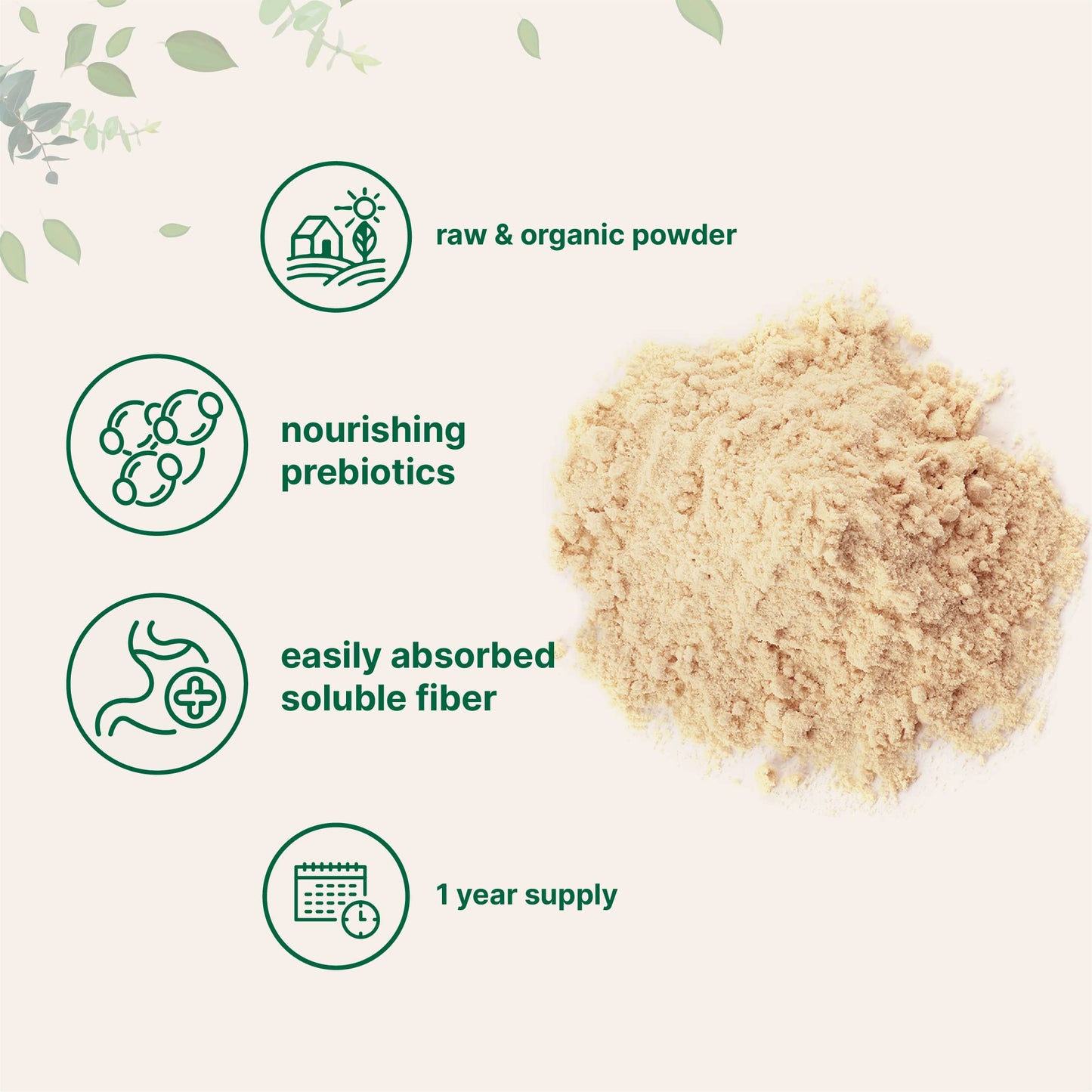 Pre-Order | Arrives in 5–10 Days – Micro Ingredients Organic Acacia Senegal Powder, 2 Pounds (32 Ounce), Instant Soluble Fiber Powder, Plant-Based Prebiotic Superfood for Gut Health, Non-GMO, No Gluten, Vegan