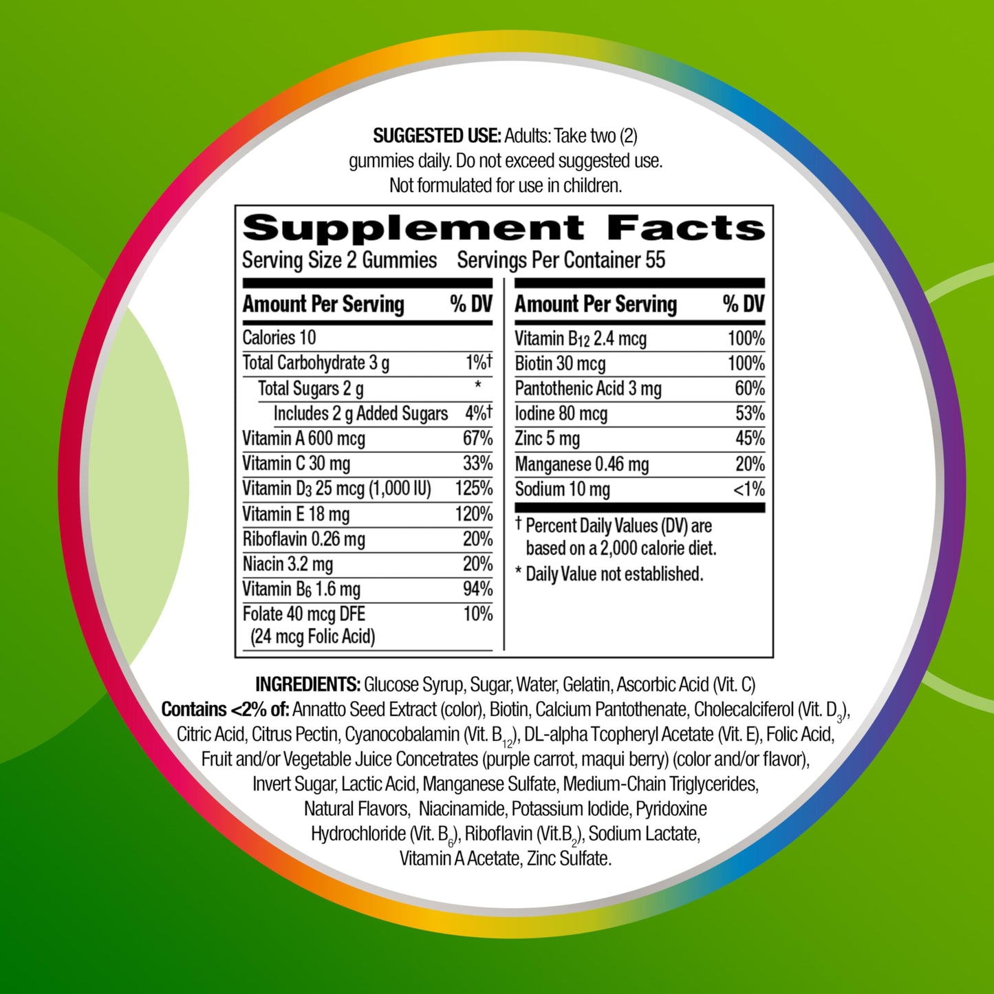 Pre-Order | Arrives in 5–10 Days – Centrum MultiGummies Gummy Multivitamin for Adults, Multivitamin/Multimineral Supplement with Vitamins D, B and E, Assorted Fruit Flavor - 180 Count