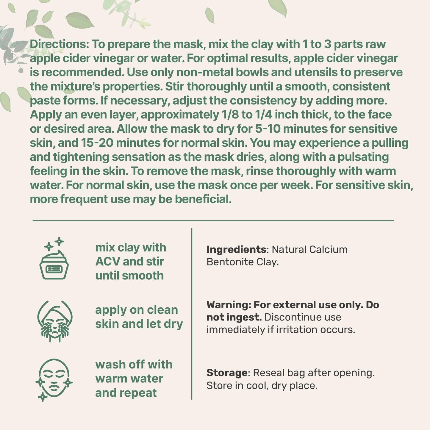 Pre-Order | Arrives in 5–10 Days – Micro Ingredients Natural Calcium Bentonite Clay Powder, 2lbs | Pure Indian Healing Clay for Body Detox & Deep Pore Cleanser | Great for Skin Care + Body & Face Mask | Gentle Absorption