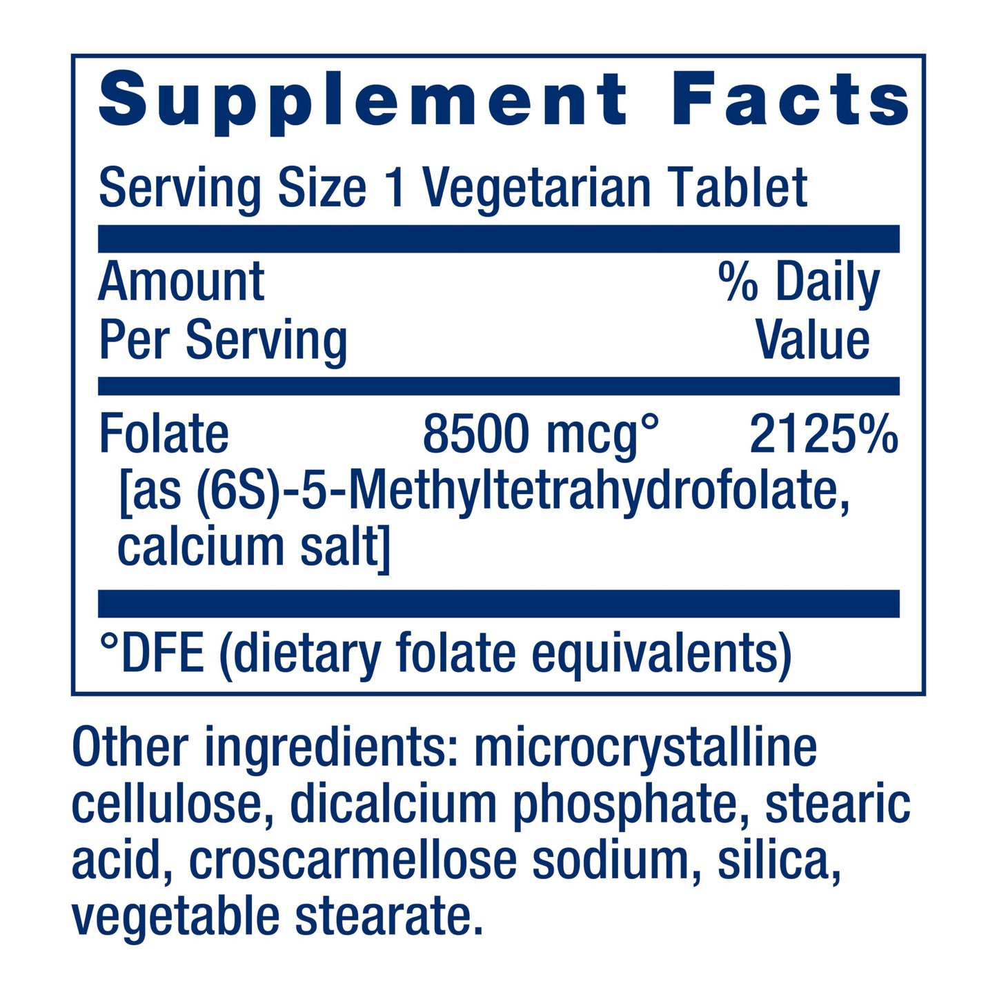 Pre-Order | Arrives in 5–10 Days – Life Extension High Potency Optimized Folate – L-methylfolate – Folic Acid, 8500 mcg DFE – Heart & Brain Support, Healthy Homocysteine Levels – Gluten-Free, Non-GMO, Vegetarian – 30 Tablets