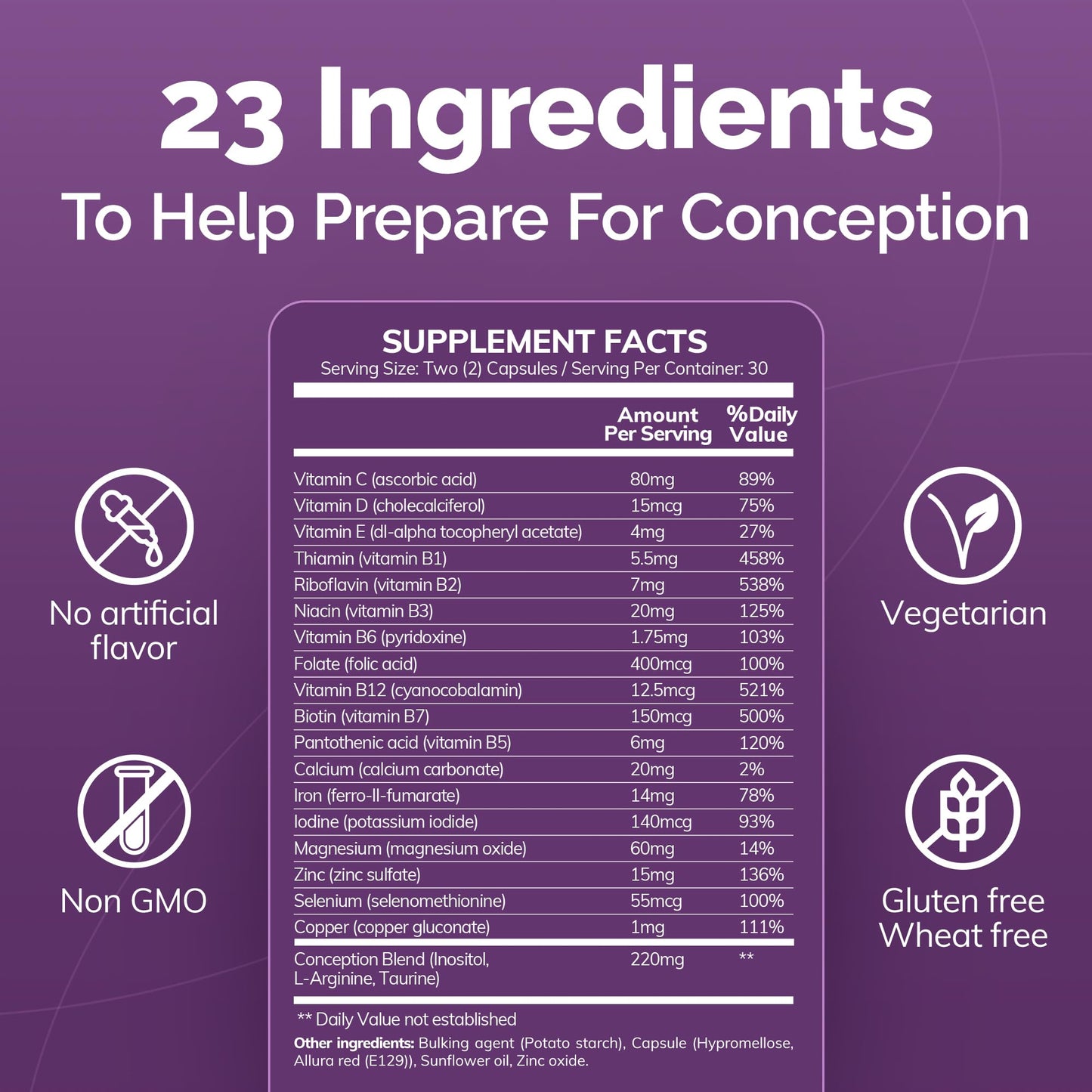 Pre-Order | Arrives in 5–10 Days – CONCEIVE PLUS Women's Fertility Support: Conception Prenatal Supplements for Her, Aids Hormonal Balance, & Regular Cycles - Folic Acid, B12, Zinc, Biotin, Non-GMO - 60 Vegetarian Soft Capsules