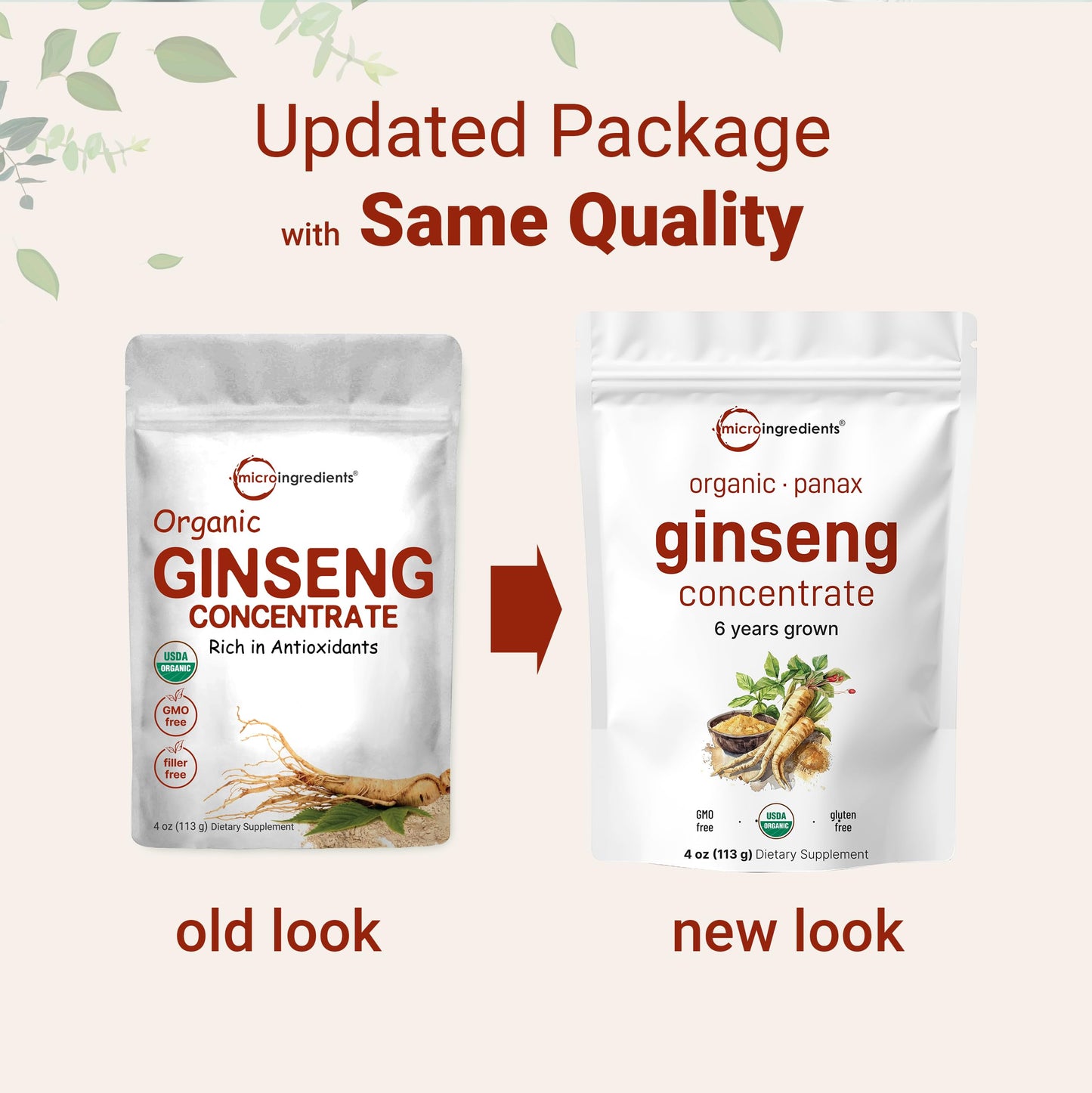 Pre-Order | Arrives in 5–10 Days – Micro Ingredients Maximum Strength Organic Korean Ginseng Root 200:1 Powder, 4 Ounce, Red Panax Ginseng Powder, Active Ginsenosides, Vegan Friendly