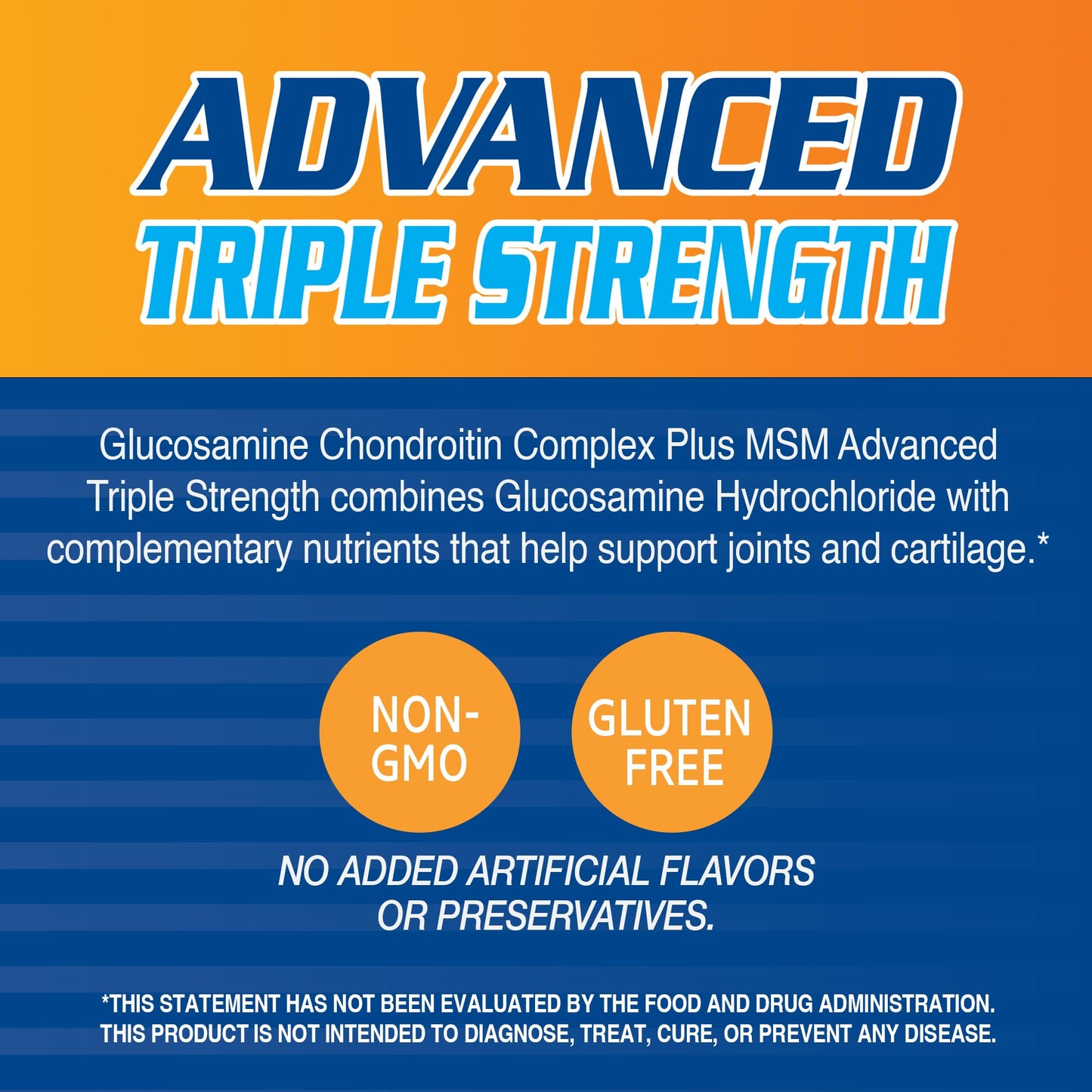 Pre-Order | Arrives in 5–10 Days – 21st Century Glucosamine Chondroitin Complex Plus MSM Advanced Triple Strength Tablets, 120 Count (27438)