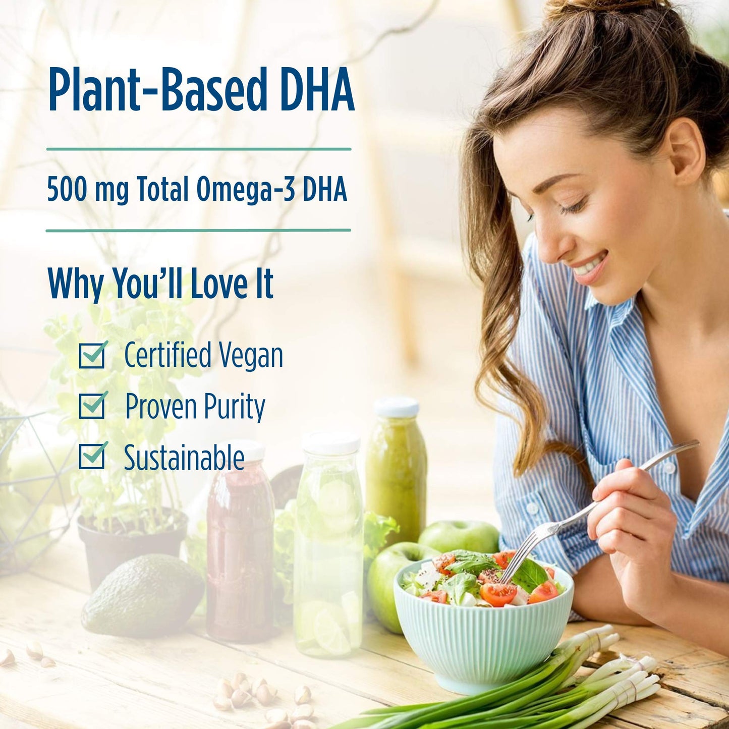 Pre-Order | Arrives in 5–10 Days – Nordic Naturals Algae DHA - 60 Soft Gels - 500 mg Omega-3 DHA - Certified Vegan Algae Oil - Plant-Based DHA - Brain, Eye & Nervous System Support - Non-GMO - 30 Servings