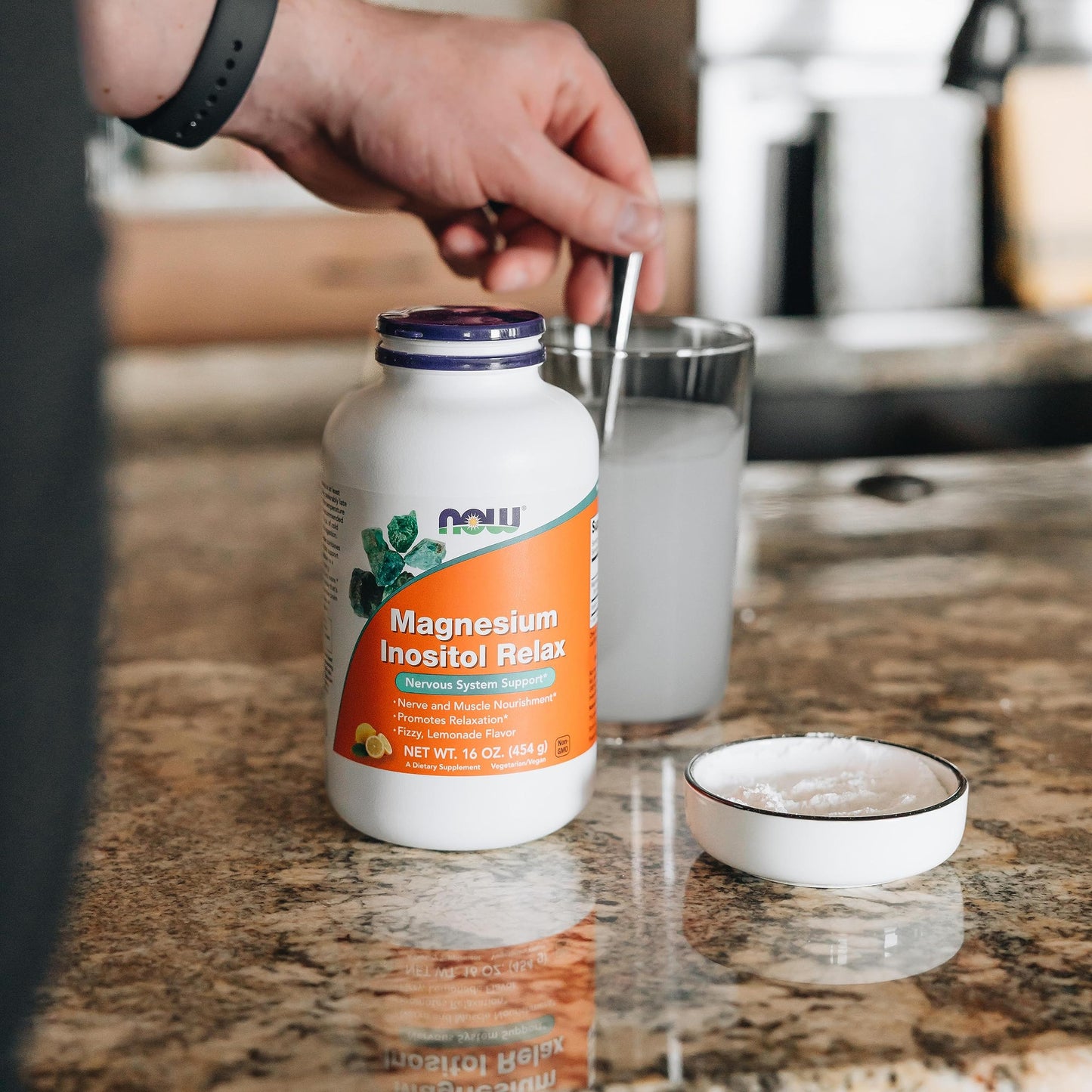 Pre-Order | Arrives in 5–10 Days – NOW Foods Supplements,powder Magnesium Inositol Relax, Nervous System Support*, Fizzy Lemonade Flavor, 16-Ounce