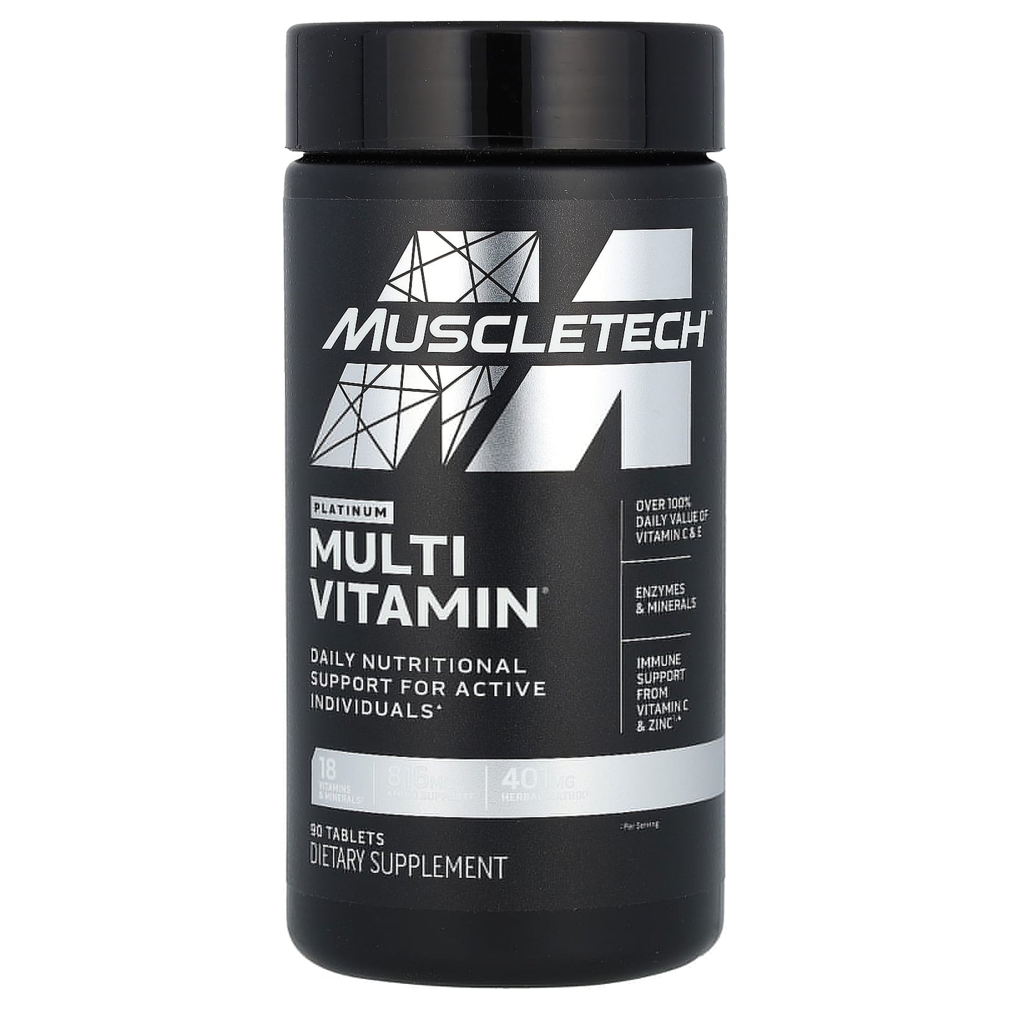 Pre-Order | Arrives in 5–10 Days – MuscleTech
Platinum MultiVitamin, 90 Tablets