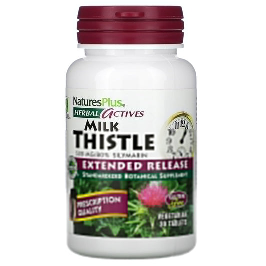Pre-Order | Arrives in 5–10 Days – NaturesPlus
Herbal Actives, Milk Thistle, Extended Release, 500 mg, 30 Tablets