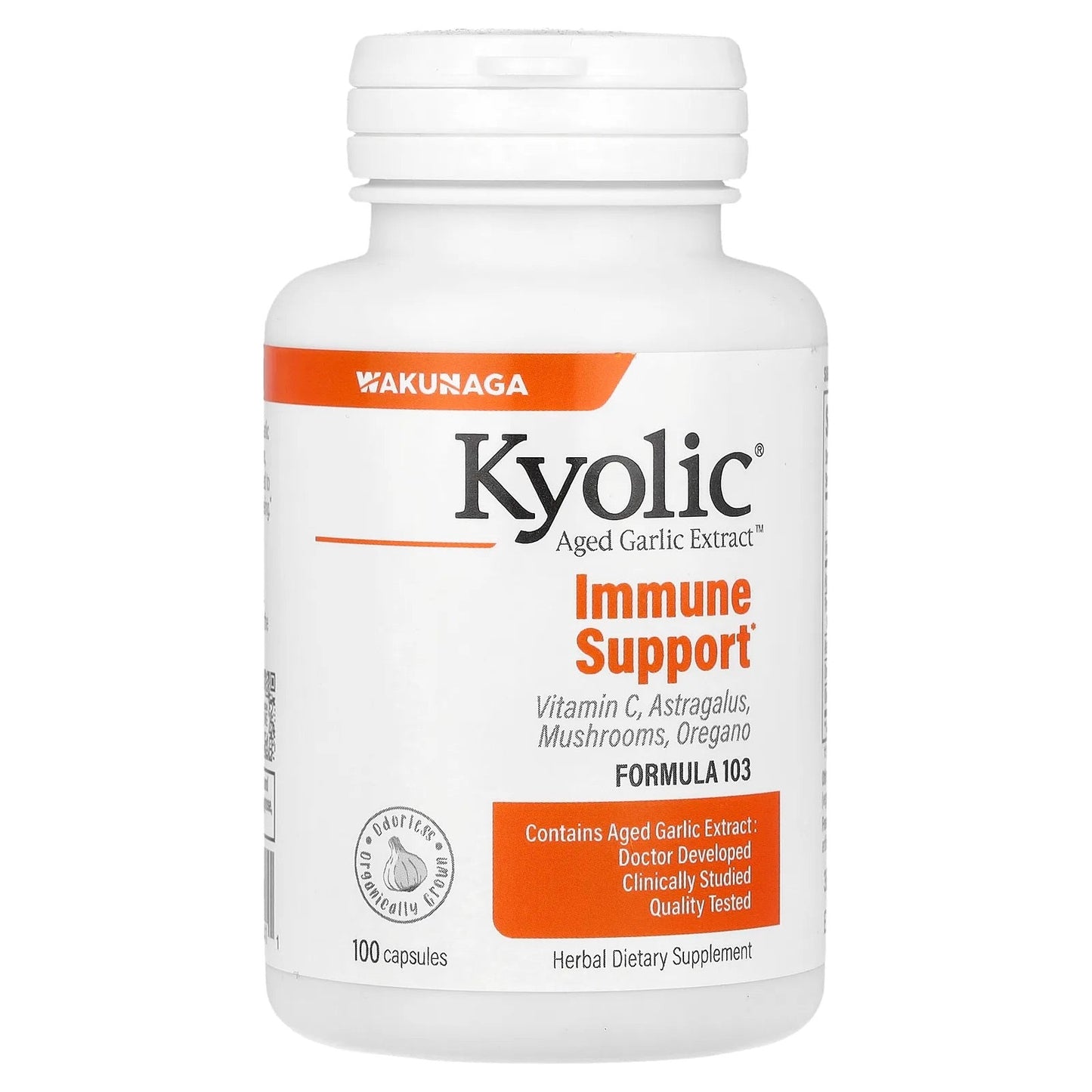 Pre-Order | Arrives in 5–10 Days – Kyolic
Aged Garlic Extract™, Immune Support, Formula 103, 100 Capsules