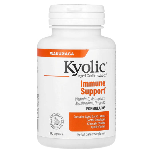 Pre-Order | Arrives in 5–10 Days – Kyolic
Aged Garlic Extract™, Immune Support, Formula 103, 100 Capsules