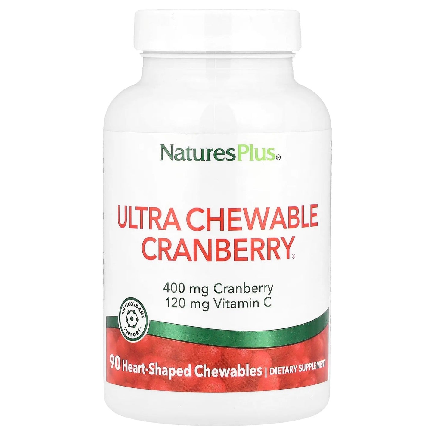 Pre-Order | Arrives in 5–10 Days – NaturesPlus
Ultra Chewable Cranberry®, 90 Heart-Shaped Chewables