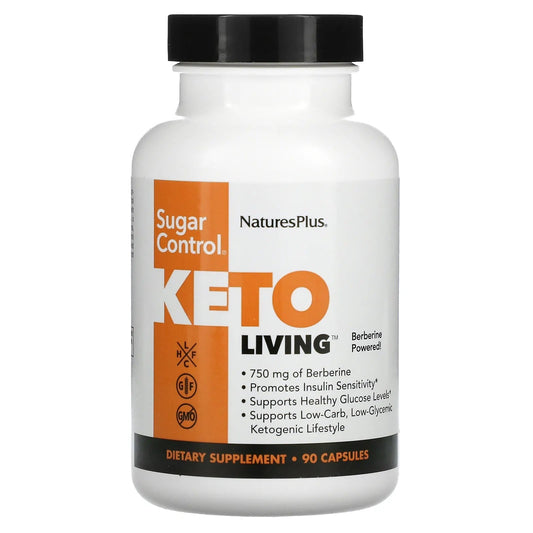 Pre-Order | Arrives in 5–10 Days – NaturesPlus
Keto Living, Sugar Control, 90 Capsules