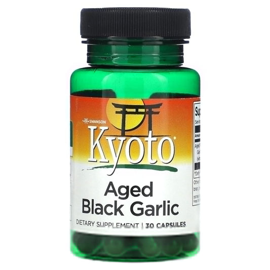 Pre-Order | Arrives in 5–10 Days – Swanson
Kyoto, Aged Black Garlic, 650 mg, 30 Capsules