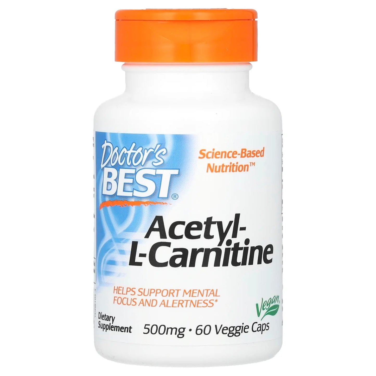 Pre-Order | Arrives in 5–10 Days – Doctor's Best
Acetyl-L-Carnitine, 1,000 mg, 60 Veggie Caps (500 mg per Capsule)