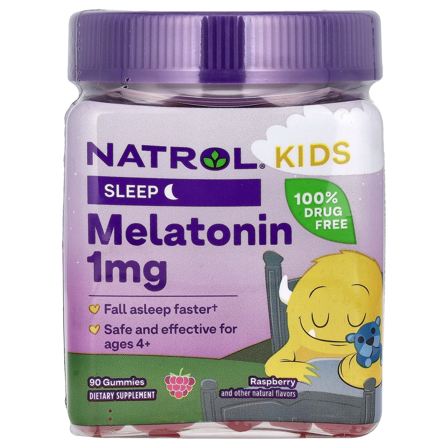 Pre-Order | Arrives in 5–10 Days – Natrol
Kids, Melatonin Gummies, Ages 4+, Raspberry, 1 mg, 90 Gummies