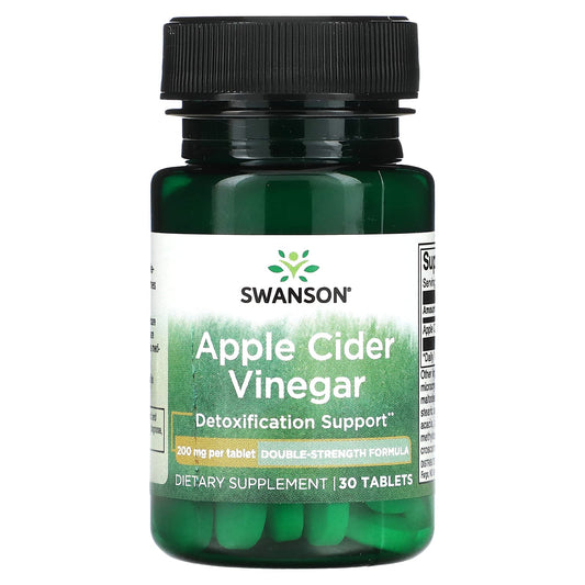 Pre-Order | Arrives in 5–10 Days – Swanson
Apple Cider Vinegar, 200 mg , 30 Tablets