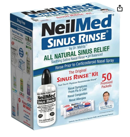 NEILMED SINUS RINSE, 50 PREMIXED PACKETS