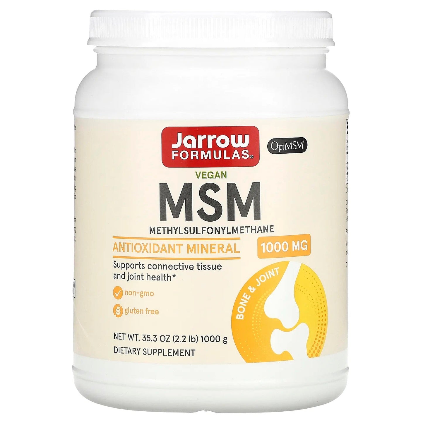 Pre-Order | Arrives in 5–10 Days – Jarrow Formulas
MSM Powder, 1,000 mg, 35.5 oz (1,000 g)