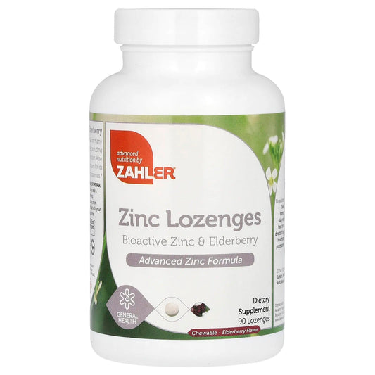 Pre-Order | Arrives in 5–10 Days – Zahler
Zinc Lozenges, Bioactive Zinc & Elderberry, Elderberry, 90 Lozenges