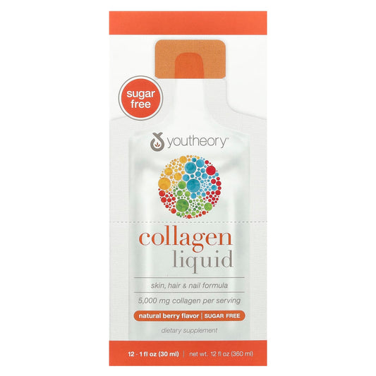 Pre-Order | Arrives in 5–10 Days – Youtheory
Liquid Collagen, Natural Berry, 5,000 mg, 12 Liquid Tubes, 1 fl oz (30 ml) Each