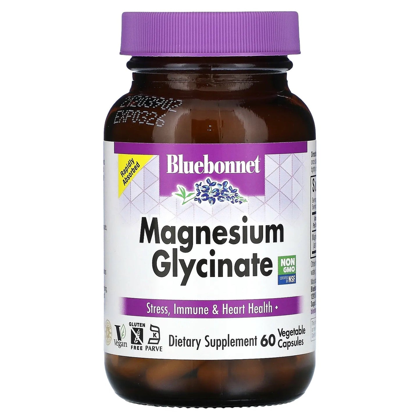 Pre-Order | Arrives in 5–10 Days – Bluebonnet Nutrition
Magnesium Glycinate, 400 mg, 60 Vegetable Capsules (100 mg per Capsule)