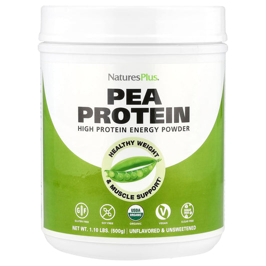 Pre-Order | Arrives in 5–10 Days – NaturesPlus
Organic Pea Protein Powder, Unflavored, 1.10 lbs (500 g)