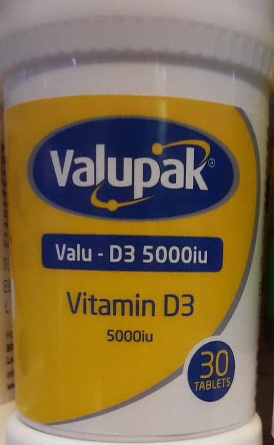 VALUPAK VITAMIN D3 5000IU, 30 TABLETS