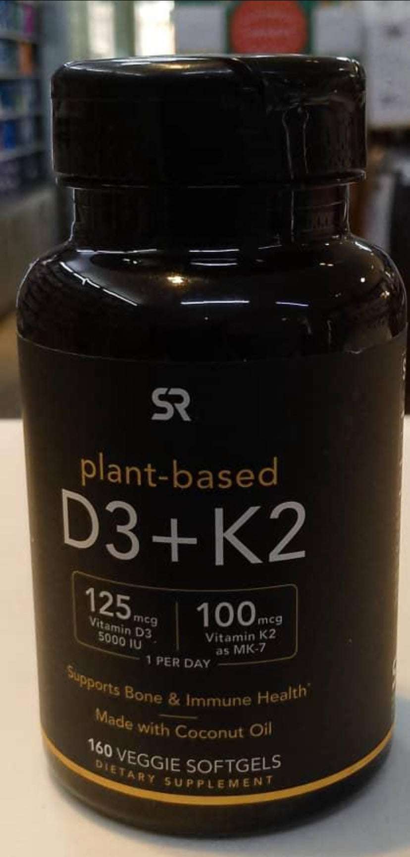 SPORTS RESEARCH PLANT-BASED VITAMIN D3 + K2