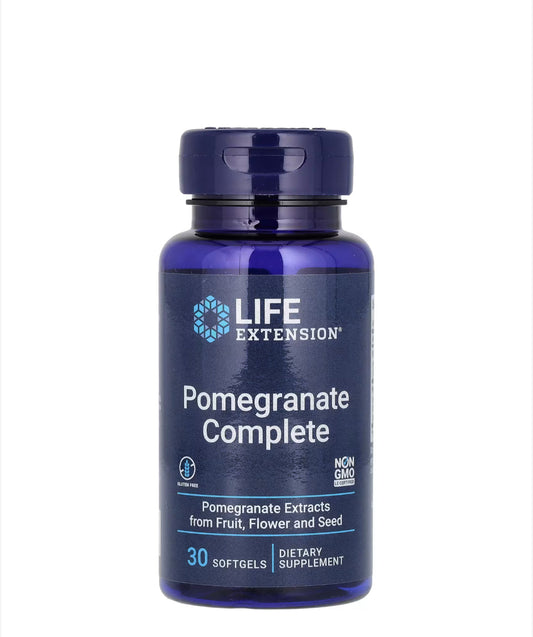 Pre-Order | Arrives in 5–10 Days –
LIFE EXTENSION POMEGRANATE COMPLETE, 30 SOFTGELS