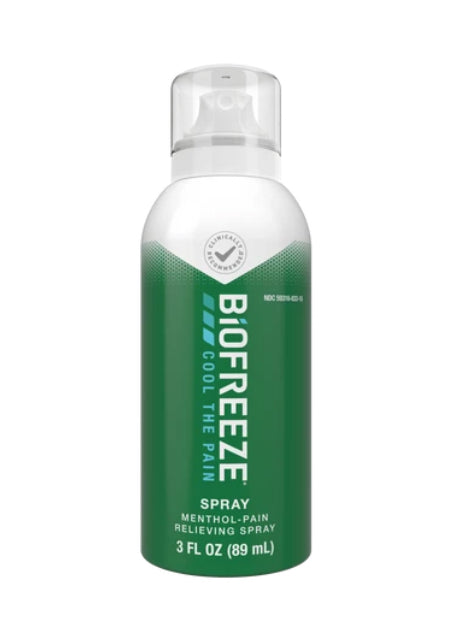 BIOFREEZE PAIN RELIEF SPRAY, 3 FL OZ. AEROSOL SPRAY