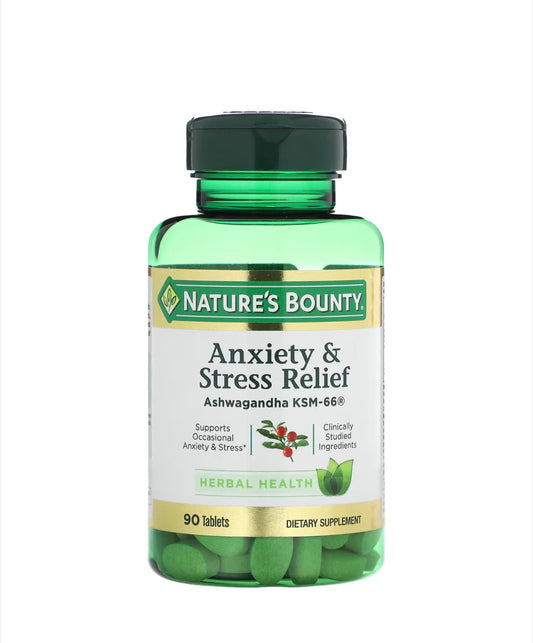 Pre-Order | Arrives in 5–10 Days –
NATURE’S BOUNTY ANXIETY & STRESS RELIEF, 90 TABLETS