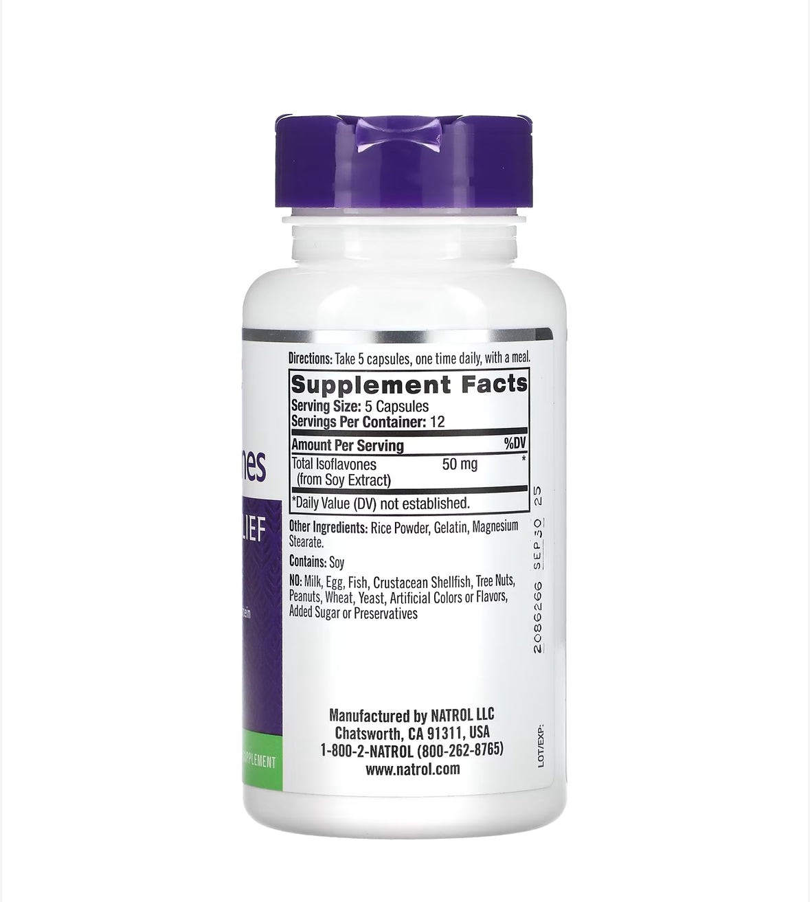 NATROL SOY ISOFLAVONES MENOPAUSE RELIEF