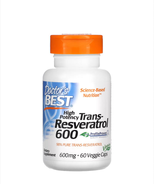 Pre-Order | Arrives in 5–10 Days – DOCTOR’S BEST HIGH POTENCY TRANS-RESVERATROL 600