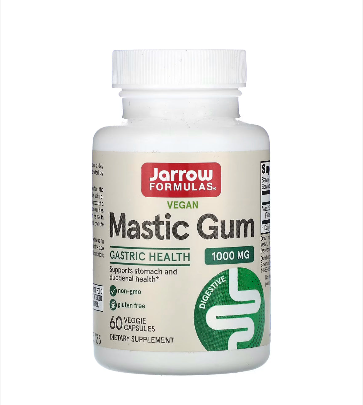Pre-Order | Arrives in 5–10 Days – JARROW FORMULAS MASTIC GUM 1000MG, 60 VEGGIE CAPSULES