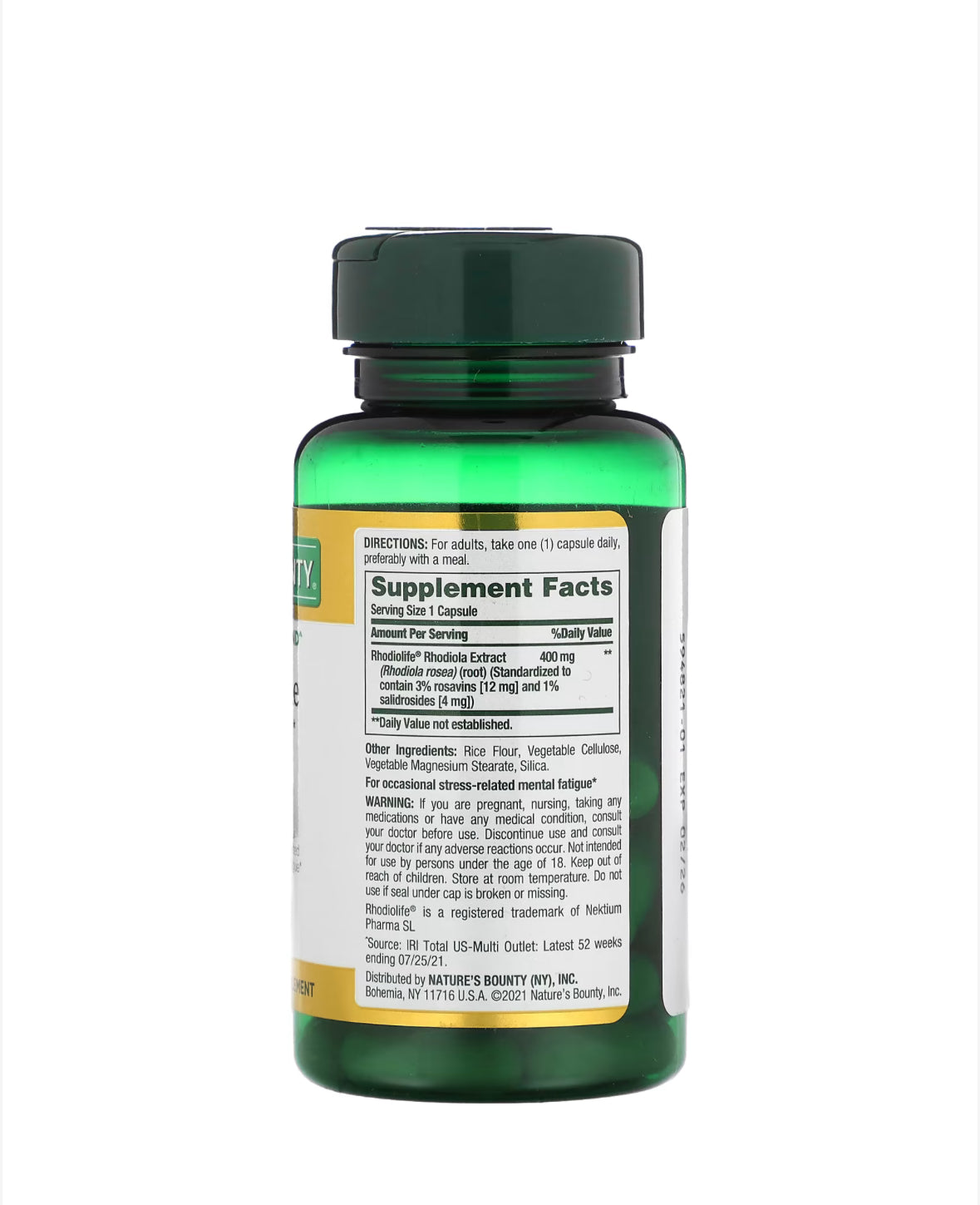 Pre-Order | Arrives in 5–10 Days –
NATURE’S BOUNTY MENTAL FATIGUE & STRESS RELIEF 400MG, 30 CAPSULES