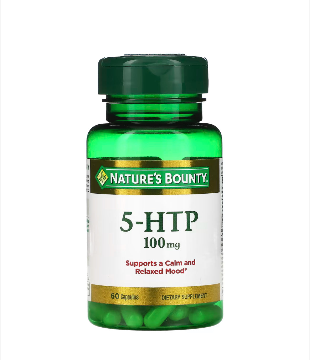 Pre-Order | Arrives in 5–10 Days –
NATURE’S BOUNTY 5-HTP 100MG, 60 CAPSULES