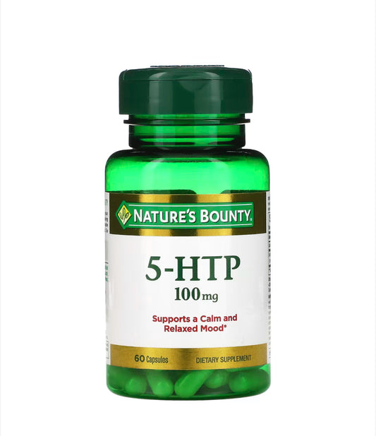 Pre-Order | Arrives in 5–10 Days –
NATURE’S BOUNTY 5-HTP 100MG, 60 CAPSULES