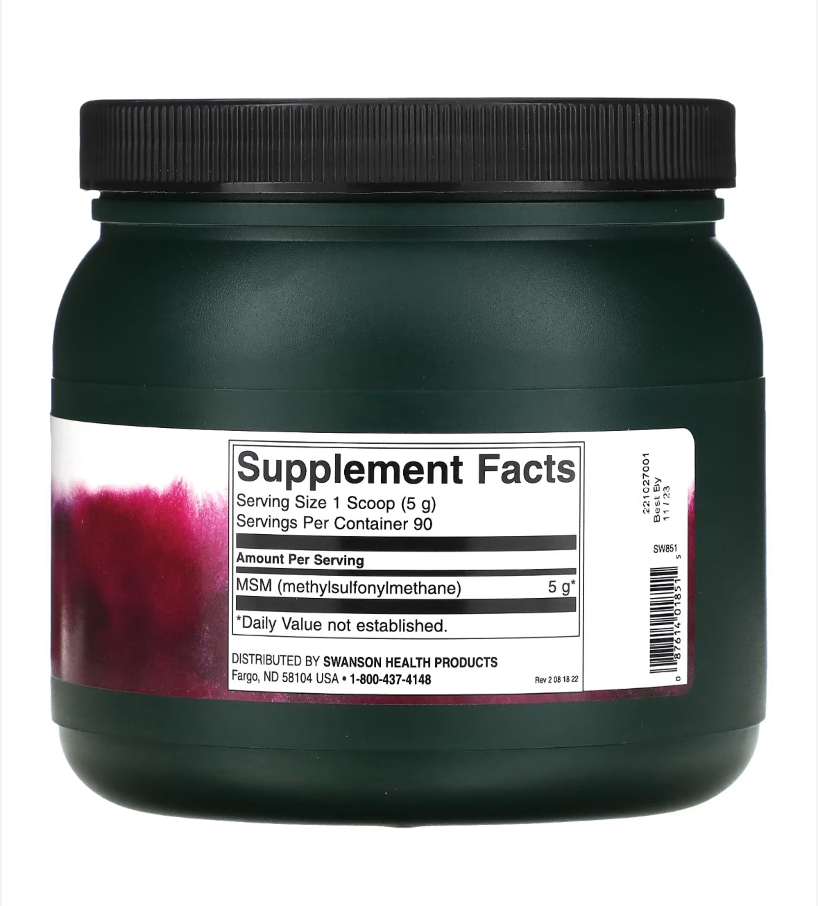 Pre-Order | Arrives in 5–10 Days – 
SWANSON MSM POWDER 454G