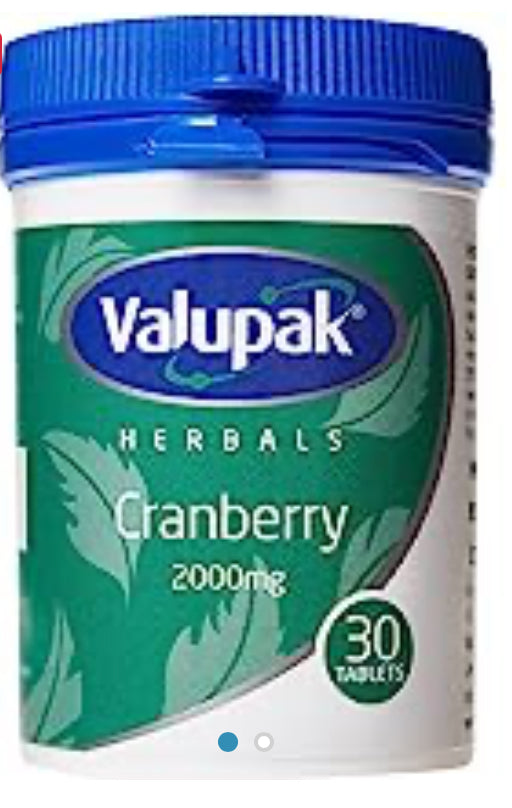VALUPAK CRANBERRY 2000MG TAB 30’S