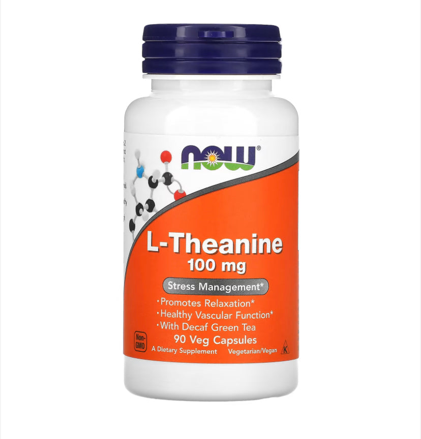 NOW L-THEANINE 100MG, 90 VEG CAPSULES