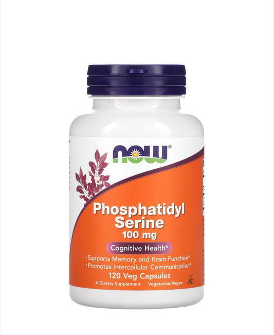 Pre-Order | Arrives in 5–10 Days –
NOW PHOSPHATIDYL SERINE 100MG, 120 VEG CAPSULES