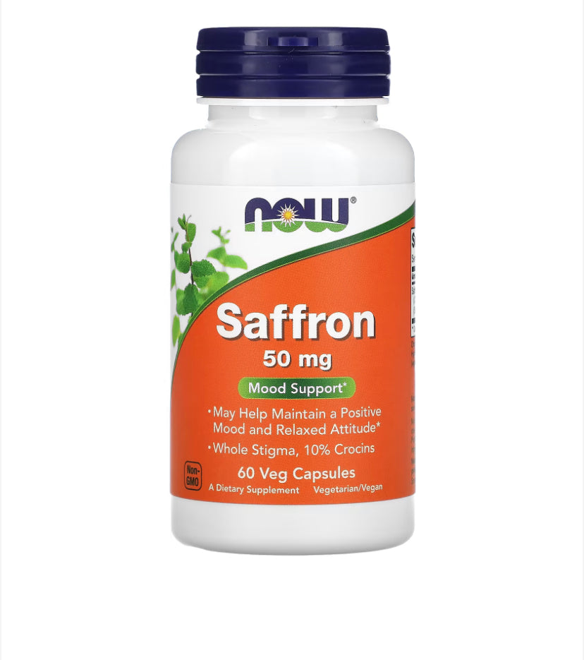 NOW SAFFRON 50MG, 60 VEG CAPSULES