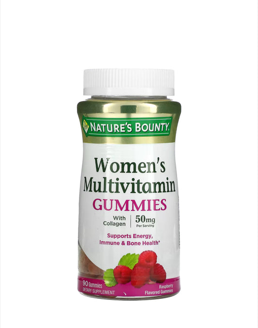 Pre-Order | Arrives in 5–10 Days –NATURE’S BOUNTY WOMEN’S MULTIVITAMIN GUMMIES, RASPBERRY