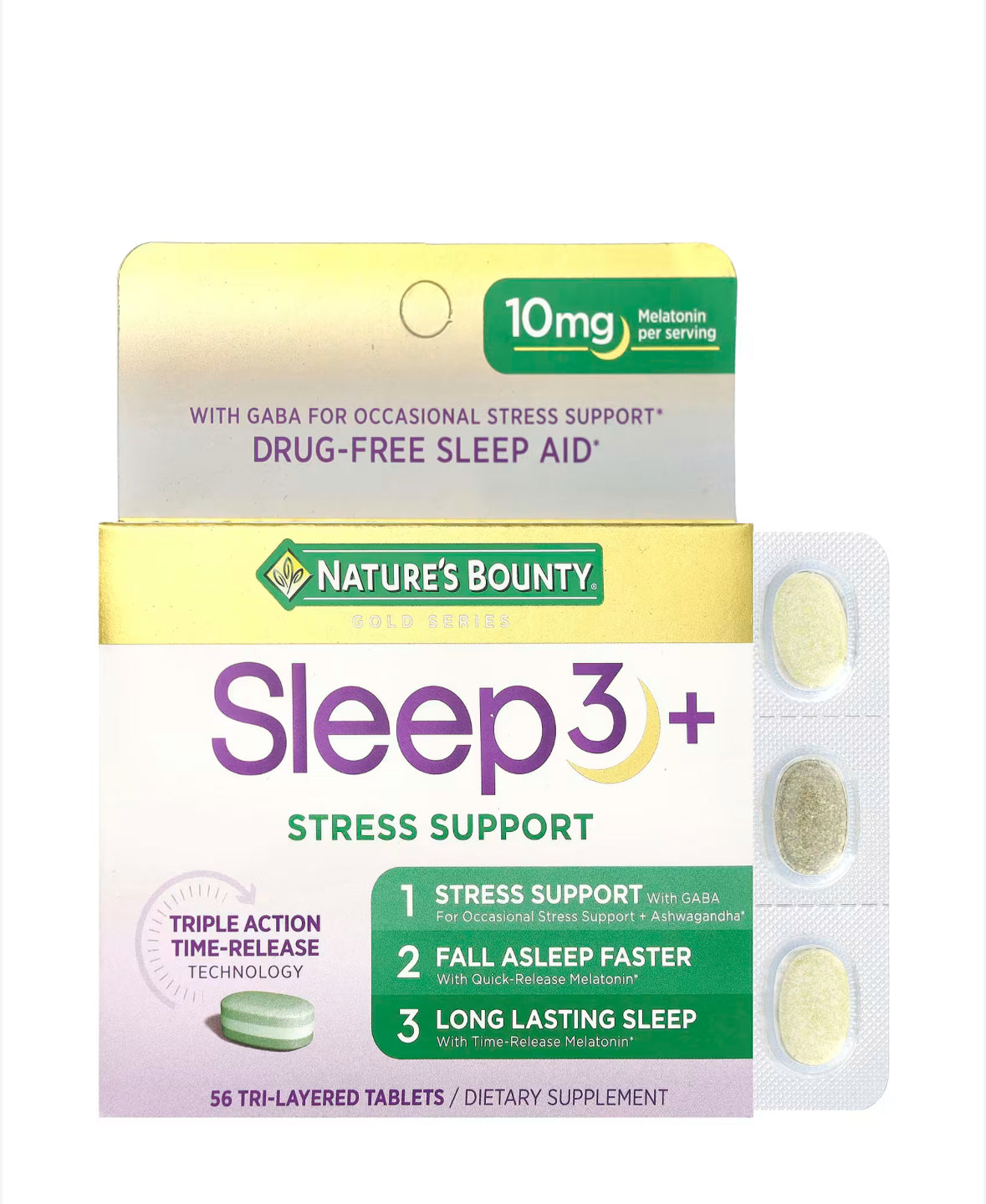 Pre-Order | Arrives in 5–10 Days – NATURE’S BOUNTY SLEEP 3+ STRESS SUPPORT