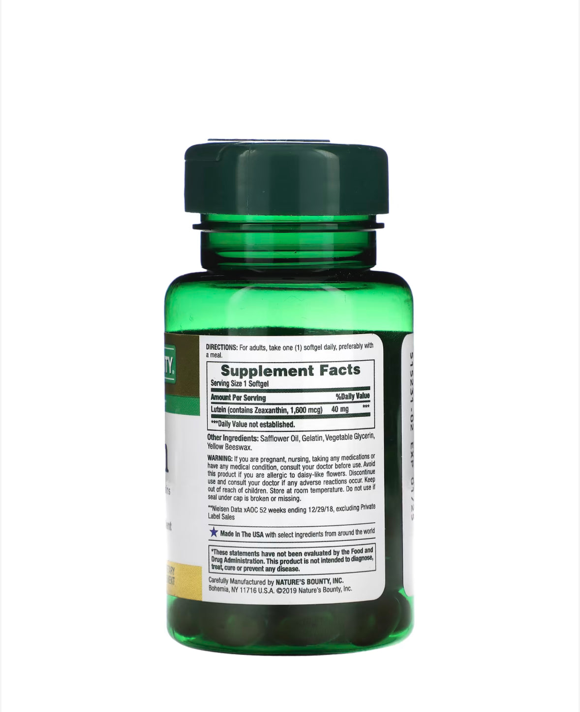 Pre-Order | Arrives in 5–10 Days –
NATURE’S BOUNTY LUTEIN 40MG