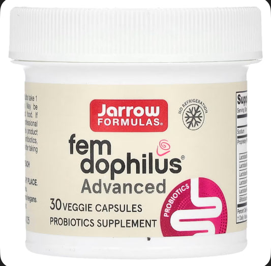 Pre-Order | Arrives in 5–10 Days – JARROW FORMULAS Vegan Fem Dophilus, Advanced, 10 Billion CFU (250 mg), 30 Veggies Capsules